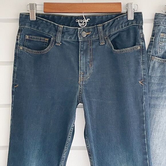 Cat & Jack & Wrangler Boys Straight Husky Size Jeans 10H Husky Like New - Picture 3 of 16